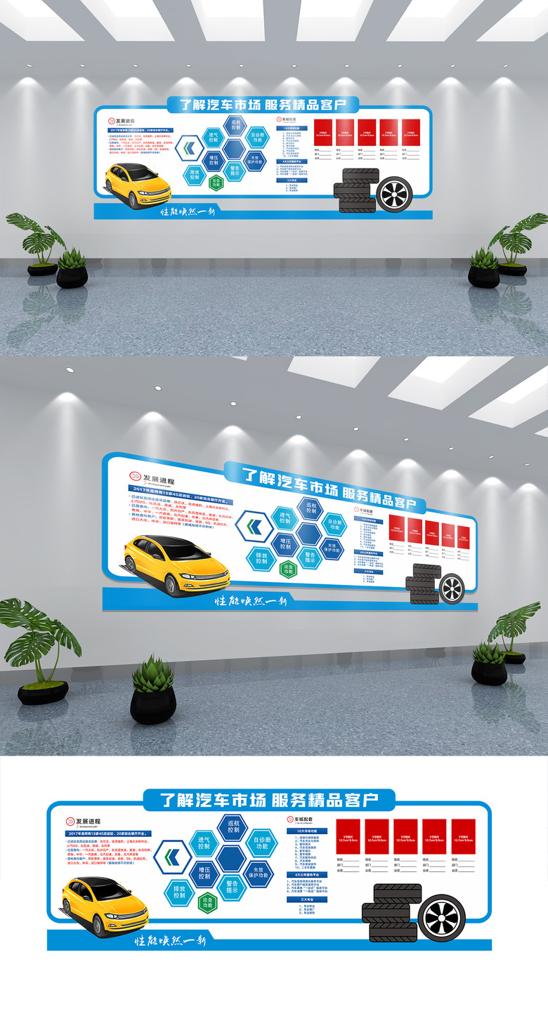 釋放創(chuàng)意靈感 汽車(chē)公司員工文化墻設(shè)計(jì)資源詳解